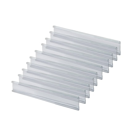 Azar Displays 6''W x 1''H Acrylic Wall Nameplate, NO TAPE, 10PK 199601-NT